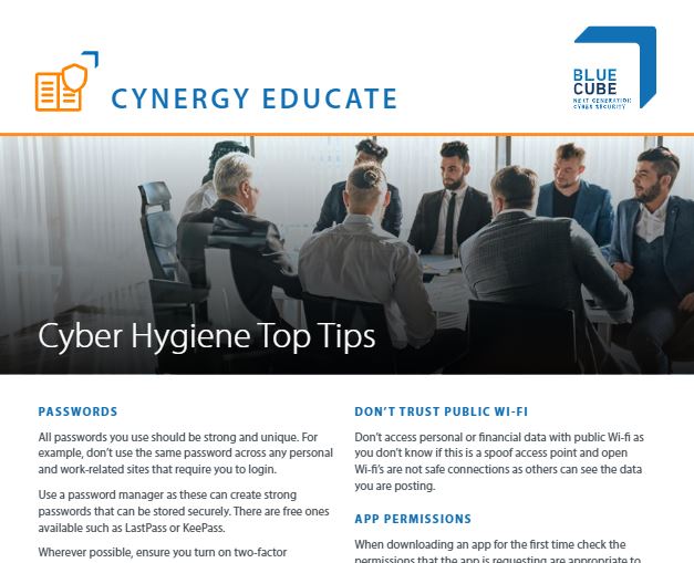 Cyber Hygiene Tops Tips